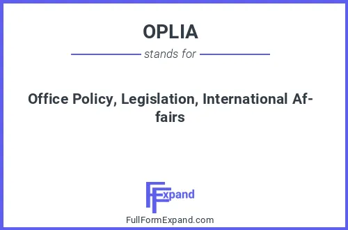 Full form of OPLIA