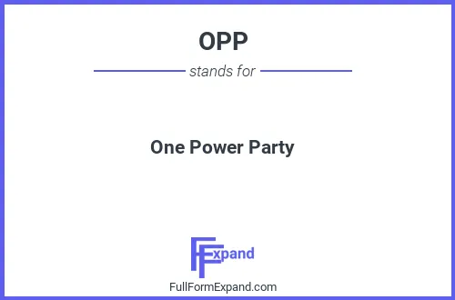 Full form of OPP