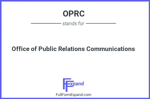Full form of OPRC