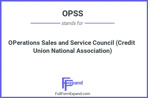 Full form of OPSS