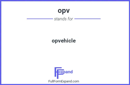 Full form of opv