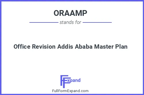 Full form of ORAAMP
