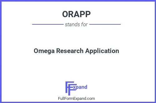 Full form of ORAPP