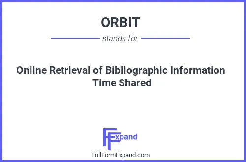 Full form of ORBIT