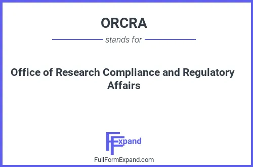Full form of ORCRA