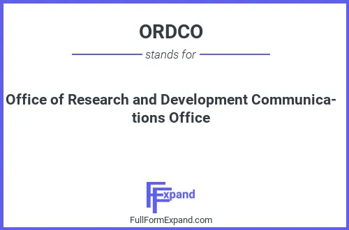 Full form of ORDCO