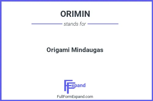 Full form of ORIMIN