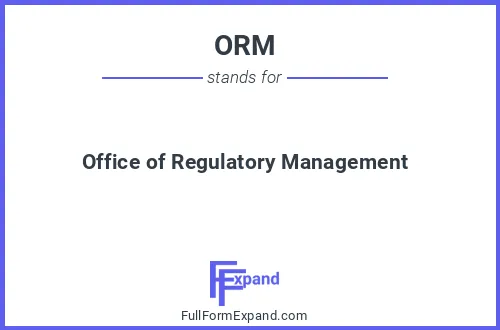 Full form of ORM