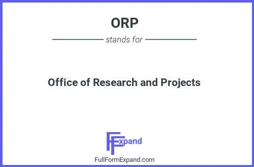 Full form of ORP