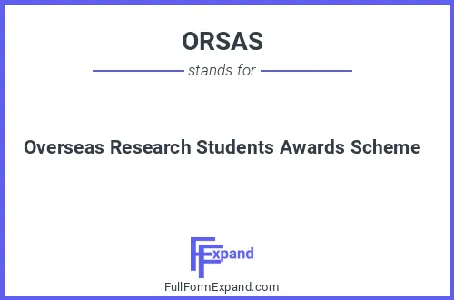 Full form of ORSAS
