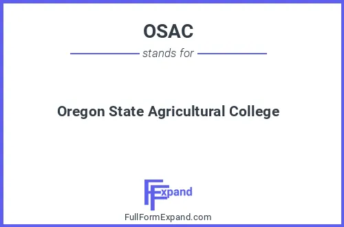 Full form of OSAC