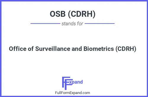 Full form of OSB (CDRH)