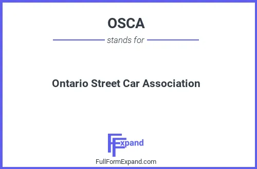 Full form of OSCA