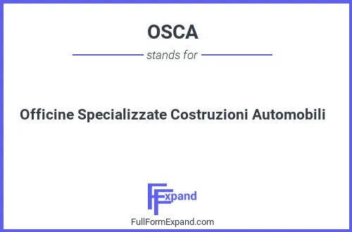 Full form of OSCA