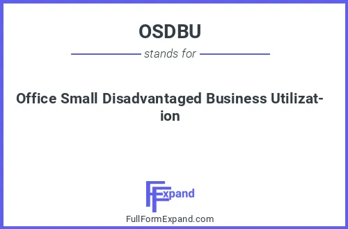Full form of OSDBU