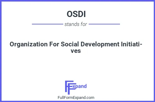Full form of OSDI