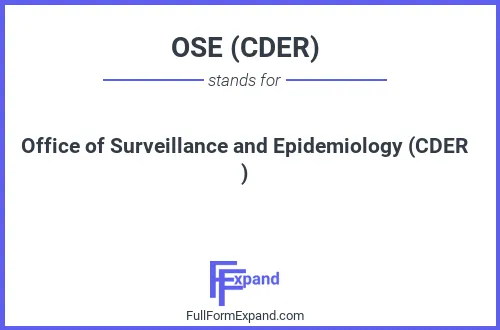 Full form of OSE (CDER)