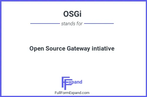 Full form of OSGi