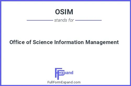 Full form of OSIM
