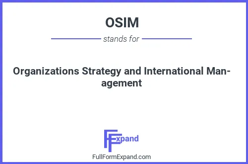 Full form of OSIM