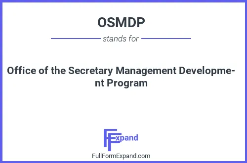 Full form of OSMDP