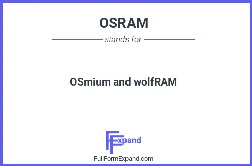 Full form of OSRAM