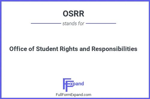 Full form of OSRR