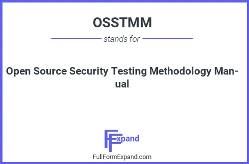 Full form of OSSTMM