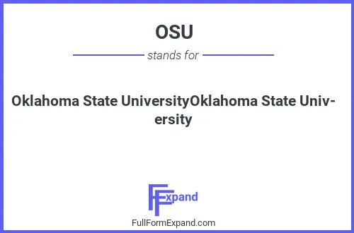 Full form of OSU