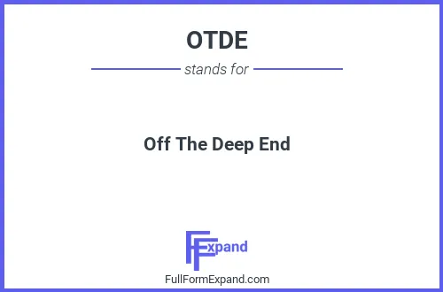 Full form of OTDE