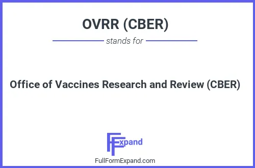 Full form of OVRR (CBER)