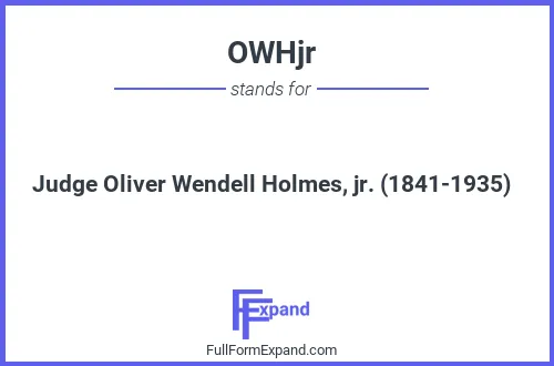 Full form of OWHjr