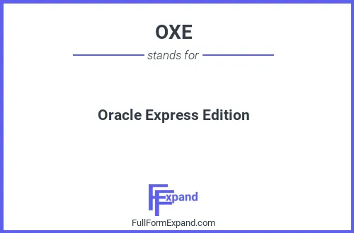 Full form of OXE