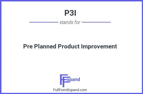 Full form of P3I