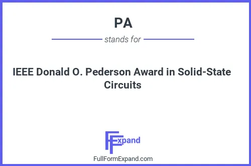 Full form of PA