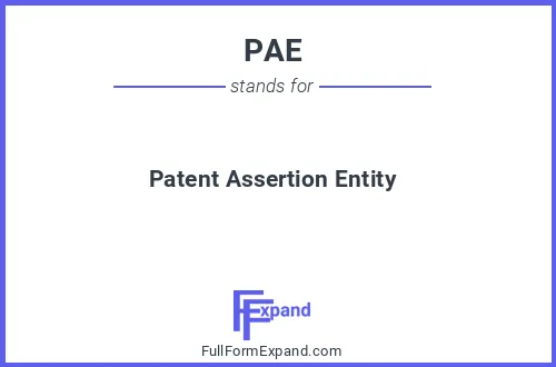 Full form of PAE