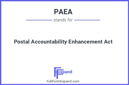 Full form of PAEA