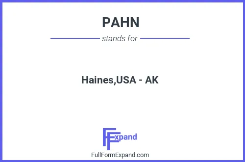Full form of PAHN