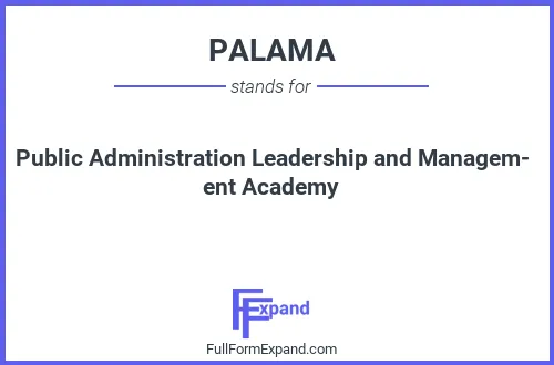 Full form of PALAMA