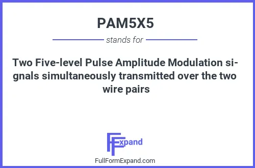 Full form of PAM5X5
