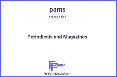 Full form of pams