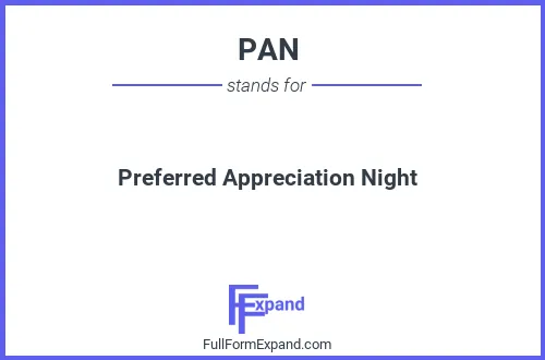 Full form of PAN