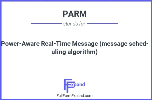 Full form of PARM