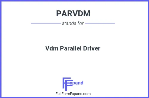Full form of PARVDM