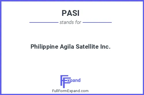 Full form of PASI