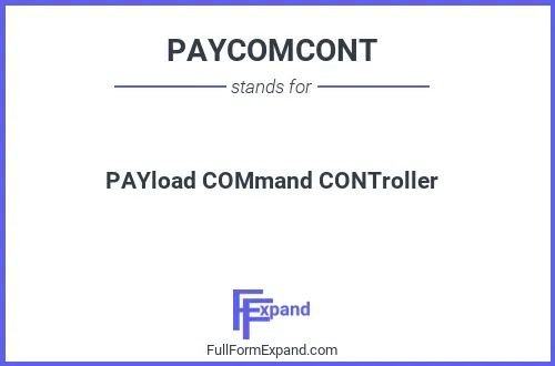 Full form of PAYCOMCONT