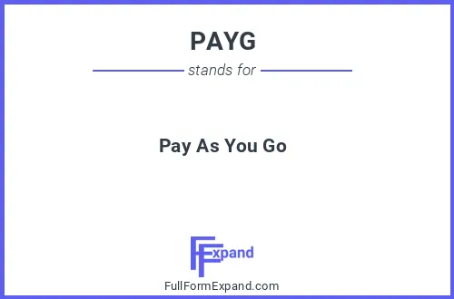 Full form of PAYG