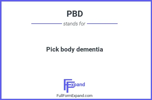 Full form of PBD