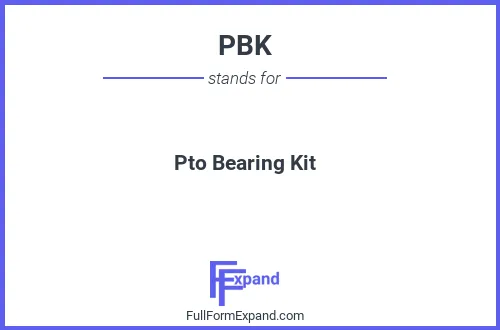 Full form of PBK