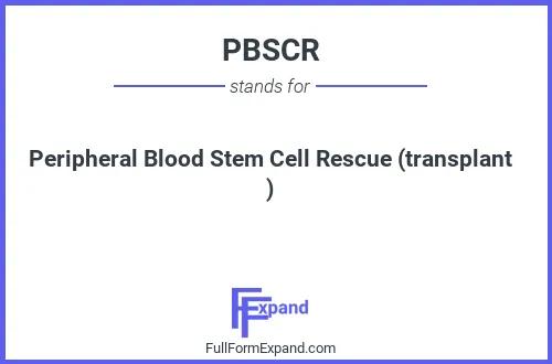 Full form of PBSCR